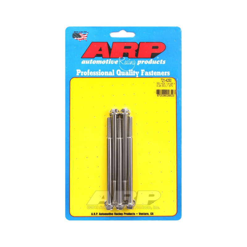 Șuruburi și piulițe universale ARP 1/4-28 – Șuruburi hexagonale din oțel inoxidabil x5 - ARP-721-4250 - 721-4250 - 3666618198422